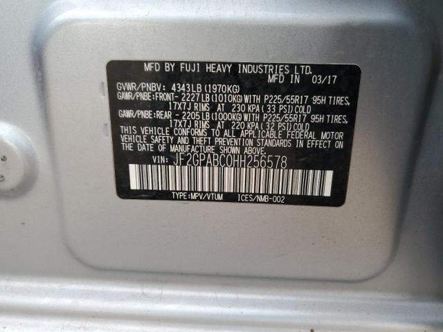 2017 SUBARU CROSSTREK JF2GPABC0HH256578