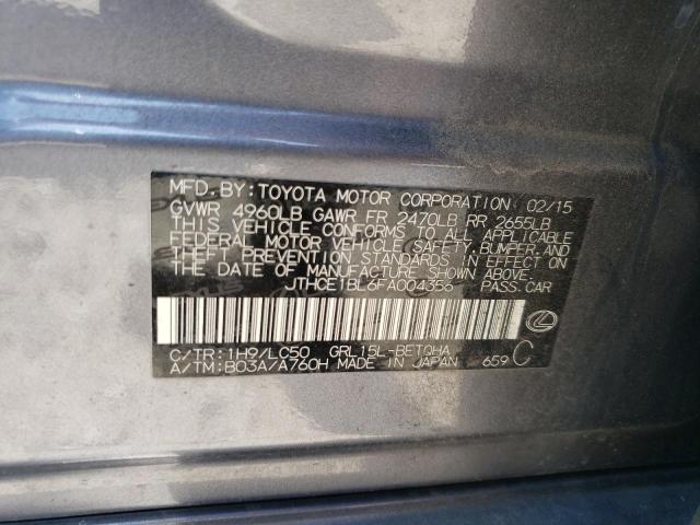 2015 LEXUS GS 350 JTHCE1BL6FA004356
