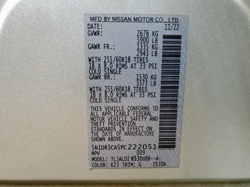 2023 NISSAN PATHFINDER - 5N1DR3CA5PC222051