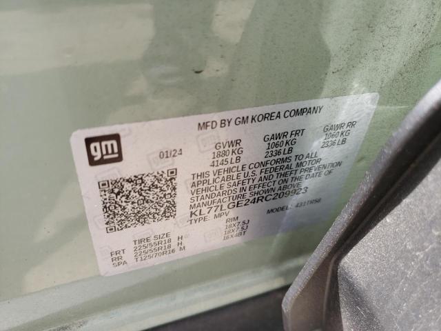 2024 CHEVROLET TRAX 1RS KL77LGE24RC209923