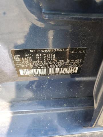2022 SUBARU LEGACY PRE 4S3BWAD67N3018917