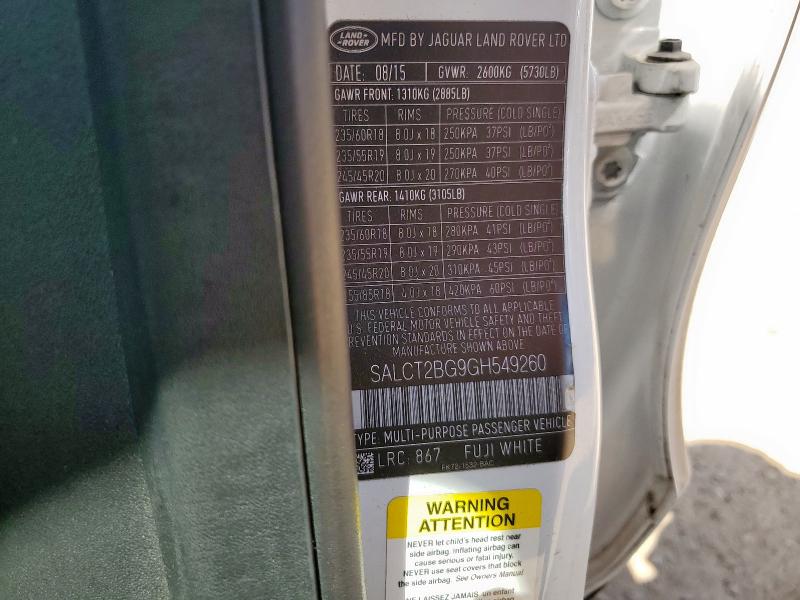 2016 LAND ROVER DISCOVERY SALCT2BG9GH549260