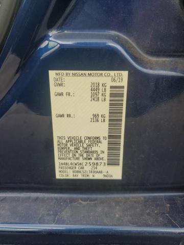 2019 NISSAN ALTIMA SR 1N4BL4CW5KC259873