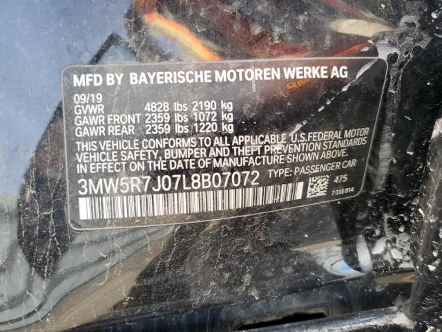 2020 BMW 330XI 3MW5R7J07L8B07072