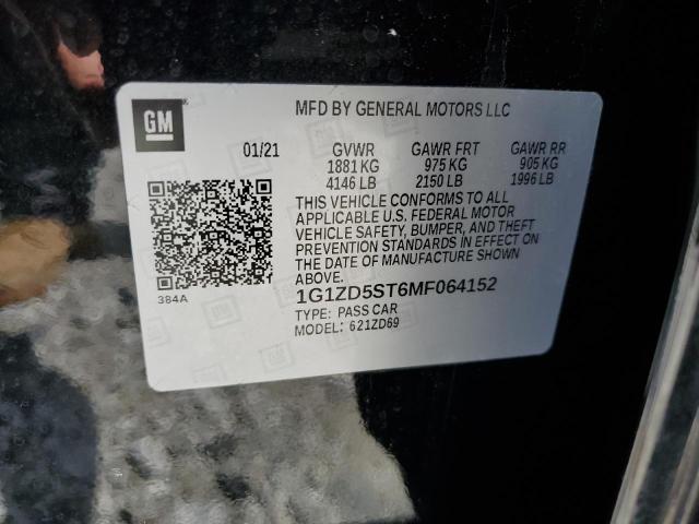 2021 CHEVROLET MALIBU LT - 1G1ZD5ST6MF064152