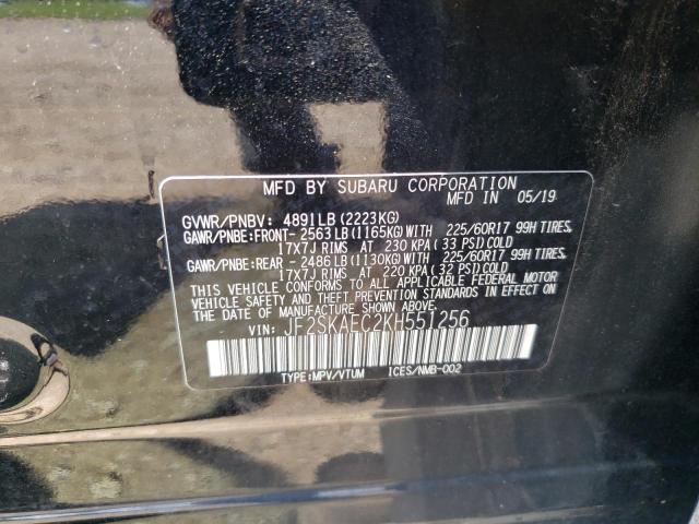 2019 SUBARU FORESTER P JF2SKAEC2KH551256