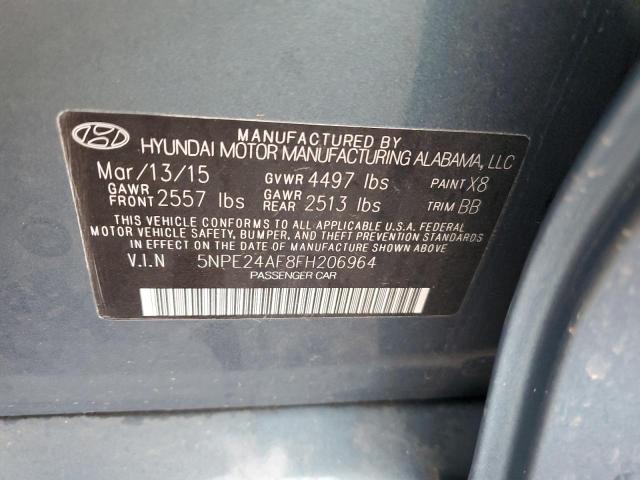 2015 HYUNDAI SONATA SE 5NPE24AF8FH206964