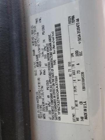 2016 FORD TRANSIT T- 1FBZX2ZMXGKA37550