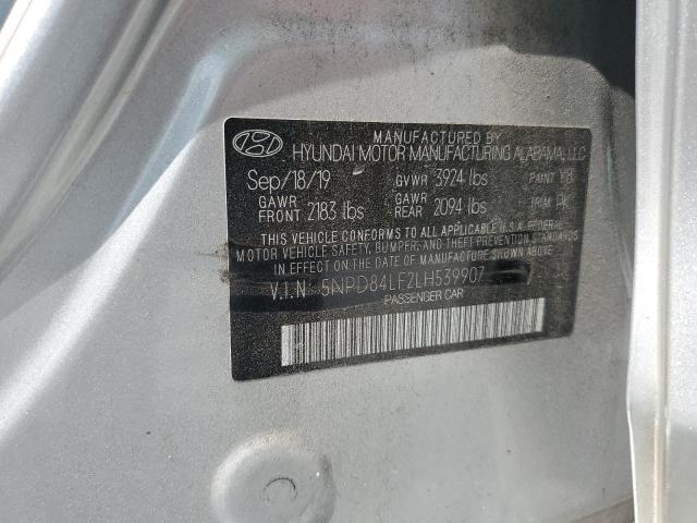 2020 HYUNDAI ELANTRA SEL 5NPD84LF2LH539907