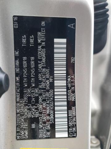 2016 TOYOTA HIGHLANDER XLE 5TDKKRFH3GS142600