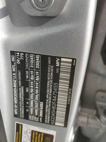 2015 MERCEDES-BENZ ML 350 4MA 4JGDA5HB2FA475455