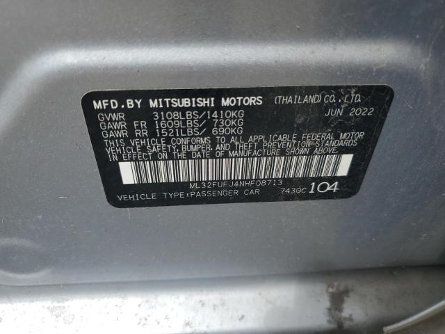 2022 MITSUBISHI MIRAGE G4 ML32FUFJ4NHF08713