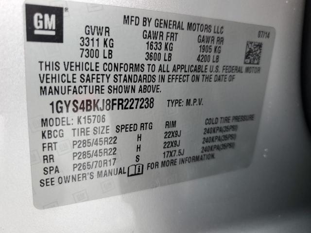 2015 CADILLAC ESCALADE L 1GYS4BKJ8FR227238