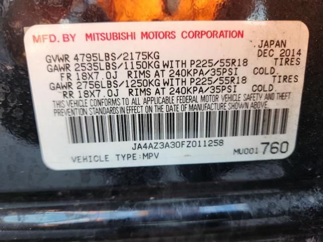 2015 MITSUBISHI OUTLANDER JA4AZ3A30FZ011258