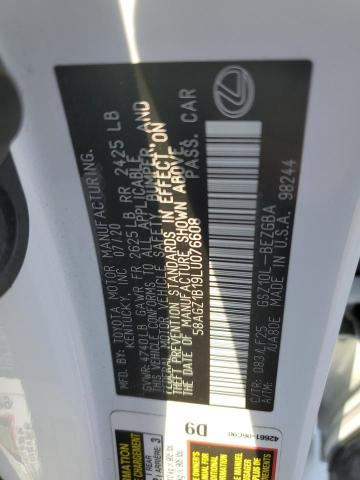 2020 LEXUS ES 350 F S 58AGZ1B19LU076608