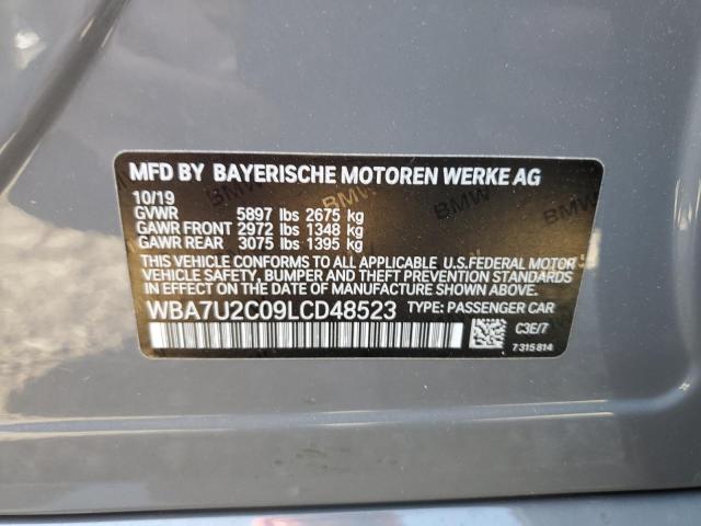 2020 BMW 750 XI WBA7U2C09LCD48523