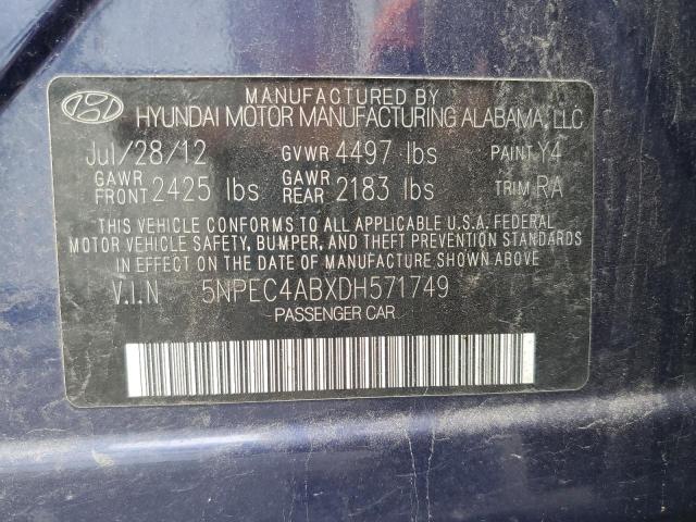 2013 HYUNDAI SONATA SE - 5NPEC4ABXDH571749