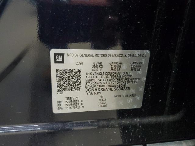 2020 CHEVROLET EQUINOX PREMIER 3GNAXXEV4LS634235