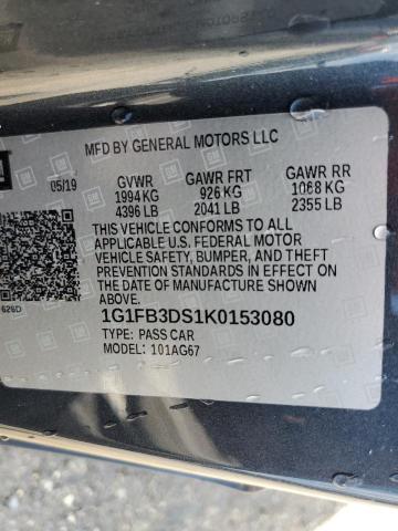 2019 CHEVROLET CAMARO LS 1G1FB3DS1K0153080