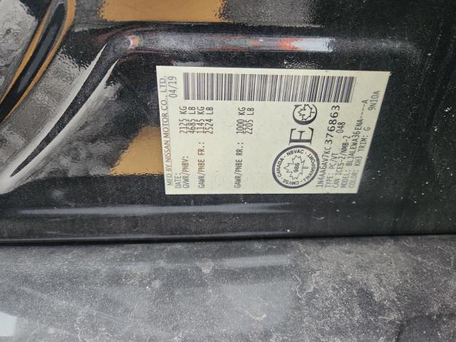 2019 NISSAN MAXIMA SV - 1N4AA6AV7KC376863