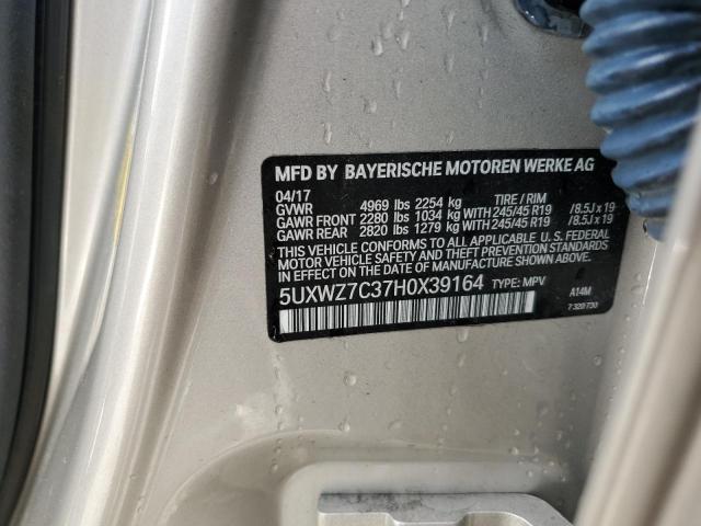 2017 BMW X3 SDRIVE2 5UXWZ7C37H0X39164