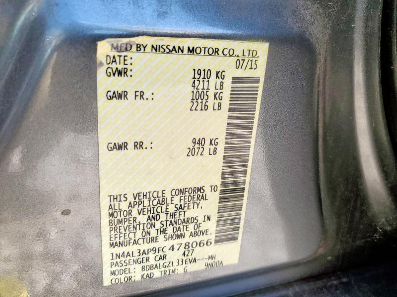 2015 NISSAN ALTIMA 2.5 - 1N4AL3AP9FC478066