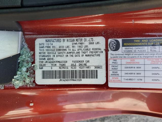2015 NISSAN 370Z BASE JN1AZ4EH7FM443329