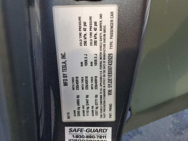 2019 TESLA MODEL 3 5YJ3E1EBXKF432629