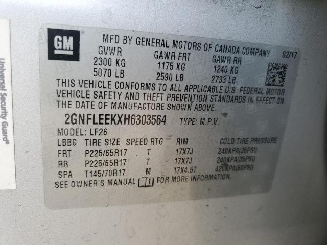 2017 CHEVROLET EQUINOX LS 2GNFLEEKXH6303564