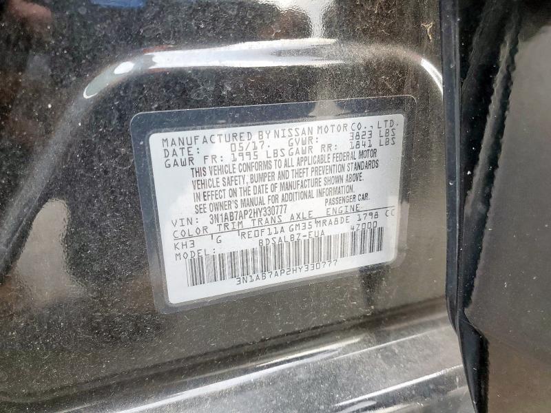 2017 NISSAN SENTRA S 3N1AB7AP2HY330777