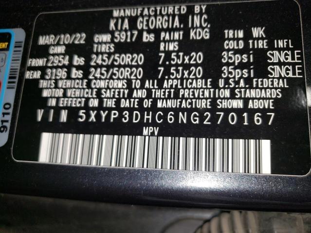 2022 KIA TELLURIDE - 5XYP3DHC6NG270167
