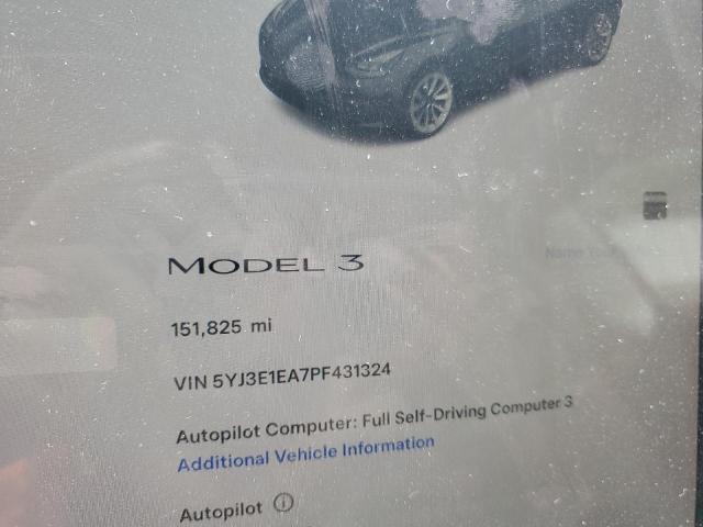 2023 TESLA MODEL 3 5YJ3E1EA7PF431324