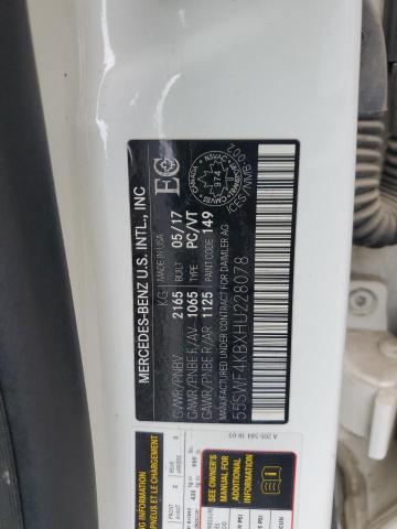 2017 MERCEDES-BENZ C 300 4MAT 55SWF4KBXHU228078