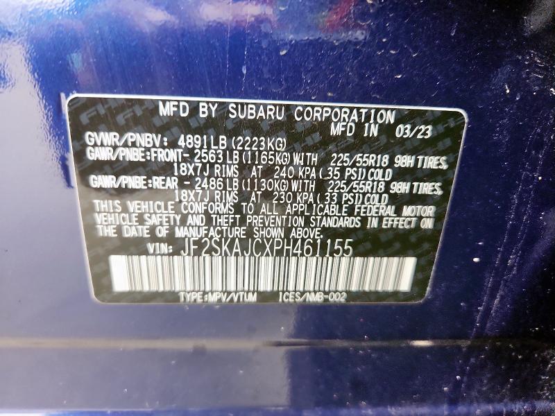 2023 SUBARU FORESTER SPORT JF2SKAJCXPH461155