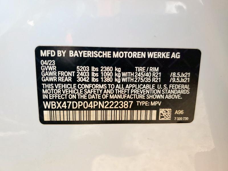 2023 BMW X3 SDRIVE3 WBX47DP04PN222387