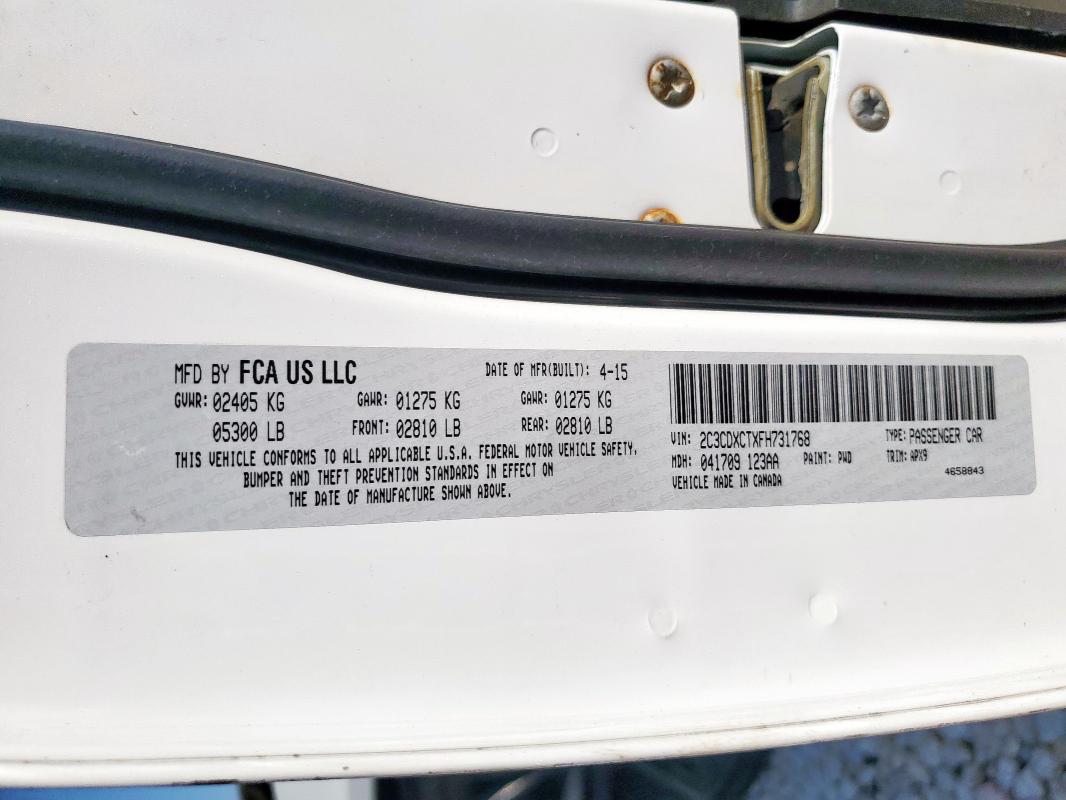 2015 DODGE CHARGER R/ - 2C3CDXCTXFH731768