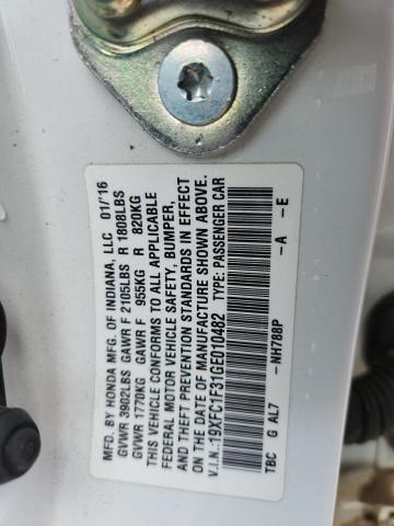 2016 HONDA CIVIC EX 19XFC1F31GE010482