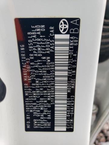 2014 TOYOTA COROLLA L - 5YFBURHE9EP005860