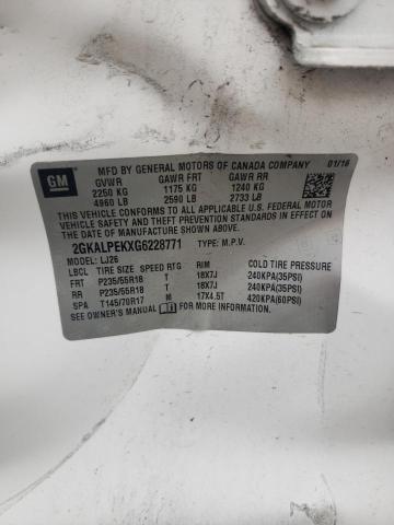 2016 GMC TERRAIN SL 2GKALPEKXG6228771