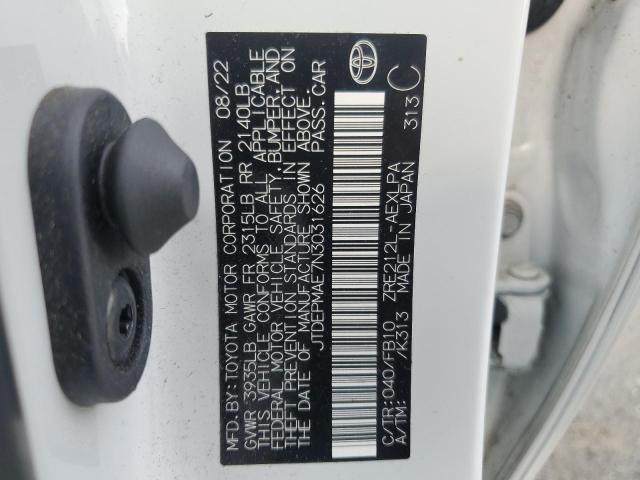 2022 TOYOTA COROLLA LE - JTDEPMAE7N3031626