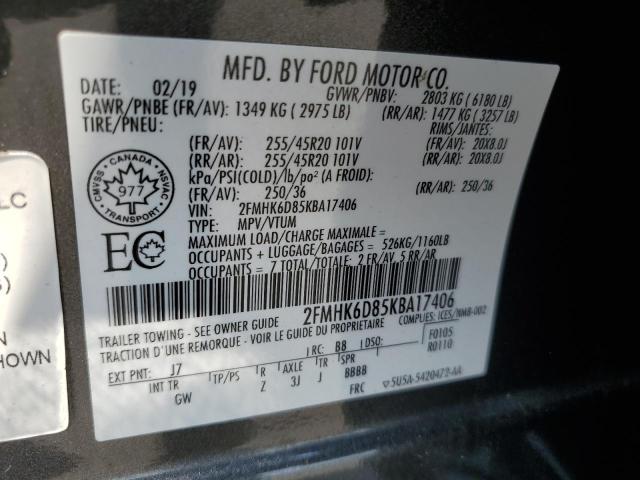 2019 FORD FLEX LIMIT 2FMHK6D85KBA17406
