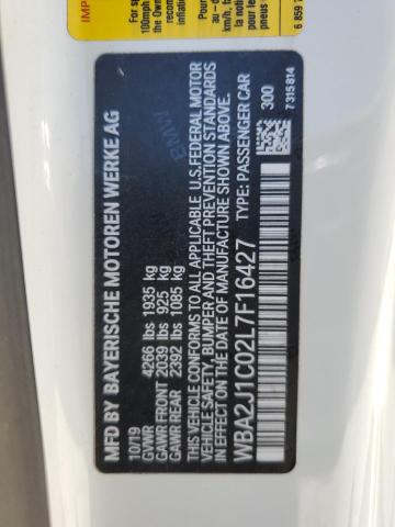 2020 BMW 230I WBA2J1C02L7F16427