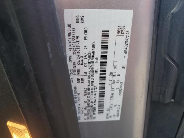 2020 FORD TRANSIT T- 1FTBR1Y86LKB73724