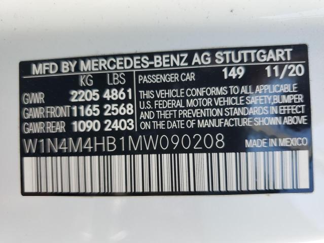2021 MERCEDES-BENZ GLB 250 4M W1N4M4HB1MW090208