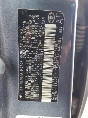 2019 TOYOTA COROLLA L 2T1BURHE8KC161190