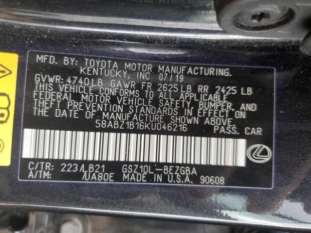 2019 LEXUS ES 350 - 58ABZ1B16KU046216