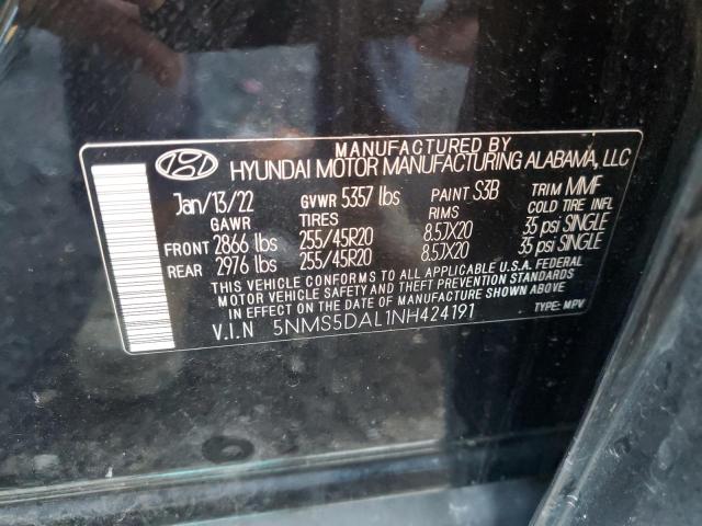 2022 HYUNDAI SANTA FE CALLIGRAPHY 5NMS5DAL1NH424191