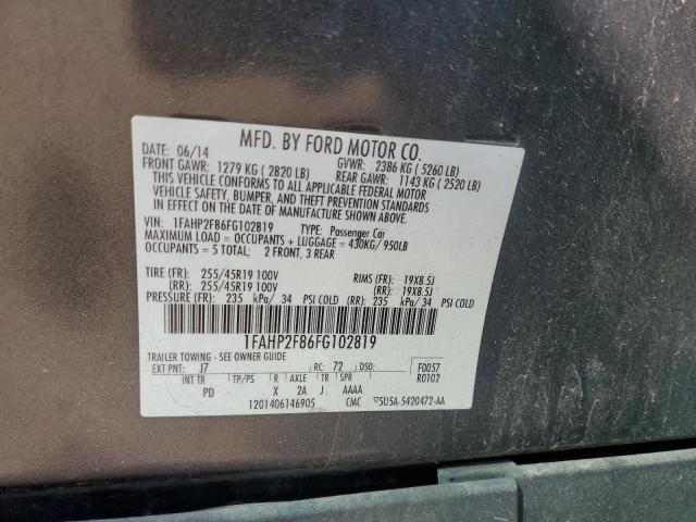 2015 FORD TAURUS LIMITED 1FAHP2F86FG102819