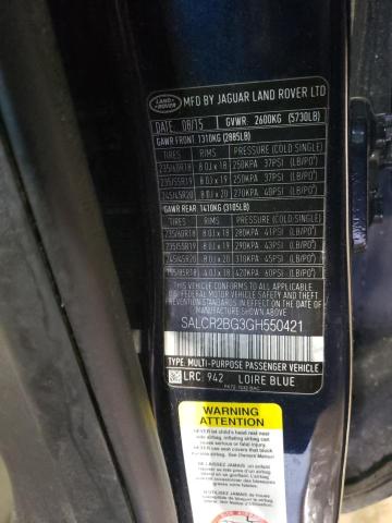 2016 LAND ROVER DISCOVERY SALCR2BG3GH550421