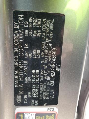 2017 KIA SOUL KNDJN2A24H7436919
